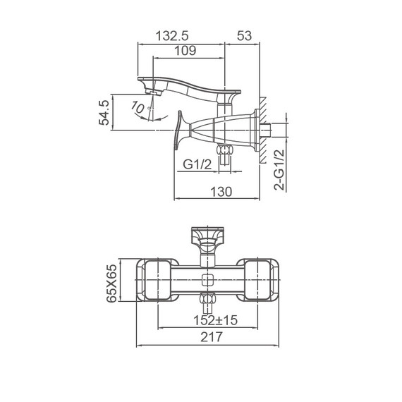 Смесители для ванны Wonzon & Woghand Shakespeare WW-653101-CR - фото 7