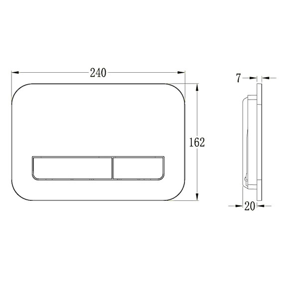 Кнопка смыва Vincea VFP-201CH - фото 2