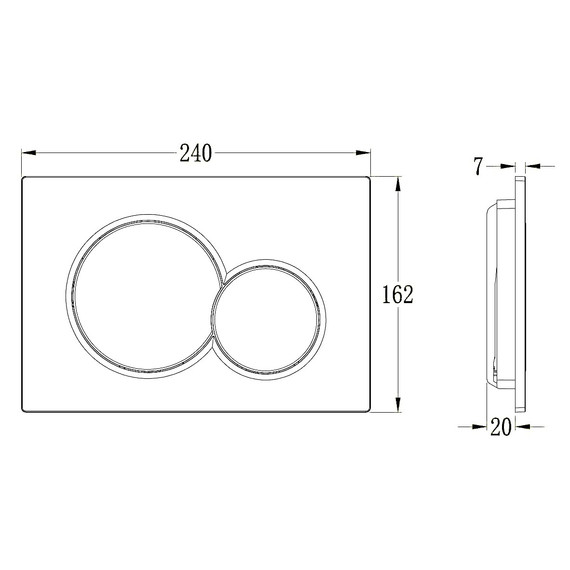 Кнопка смыва Vincea VFP-202GM, воронёная сталь - фото 2