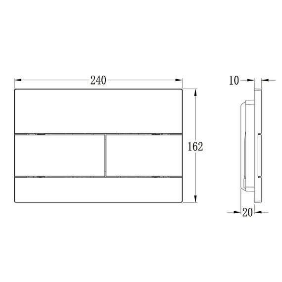 Кнопка смыва Vincea VFP-203GM, воронёная сталь - фото 2