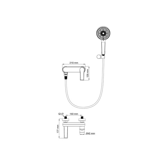 Смесители для ванны Wonzon & Woghand Brilliant WW-88037079-MB, чёрный - фото 8