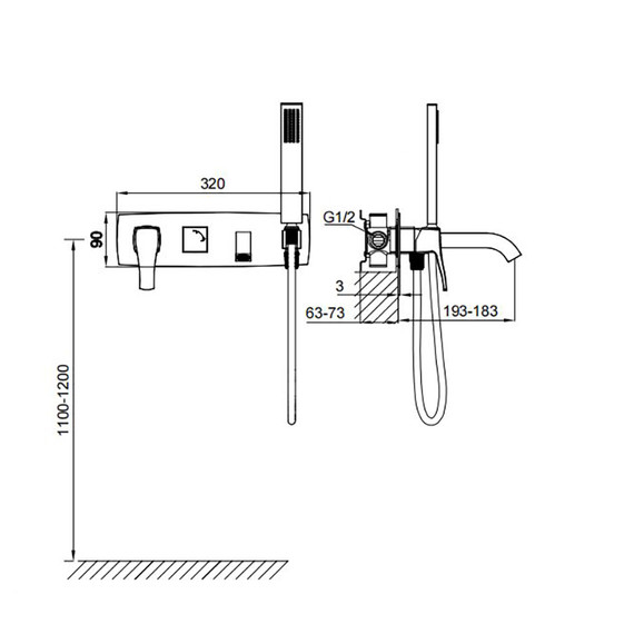 Смесители для ванны Wonzon & Woghand Flex WW-88889072-CR (со скрытой частью) - фото 8