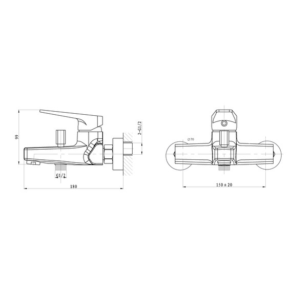 Смесители для ванны Wonzon & Woghand Athens WW-083101-CR - фото 7