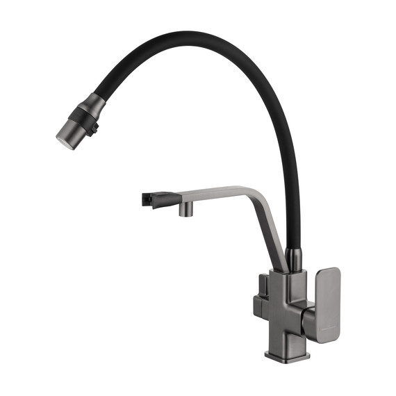 Смесители для кухни Wonzon & Woghand WW-88458013-BGM, тёмный графит - фото 2