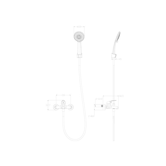 Смесители для ванны Wonzon & Woghand WW-4530-MW, белый - фото 2