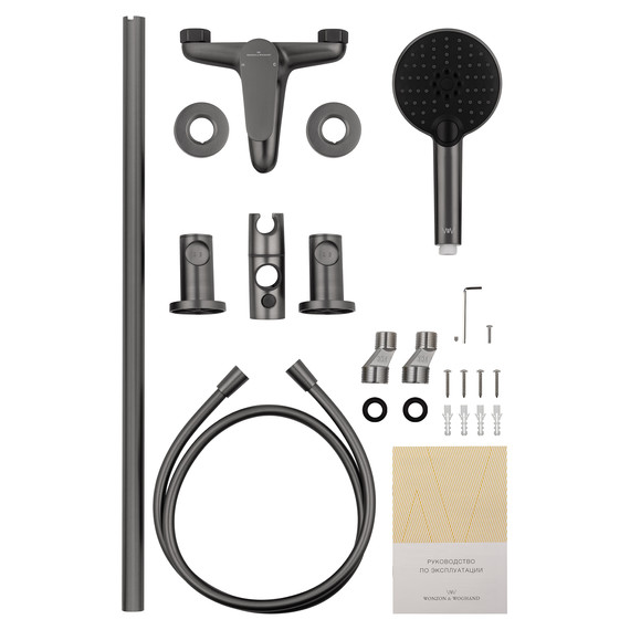 Смесители для ванны Wonzon & Woghand Alfa WW-AE3205-BGG, тёмный графит - фото 7