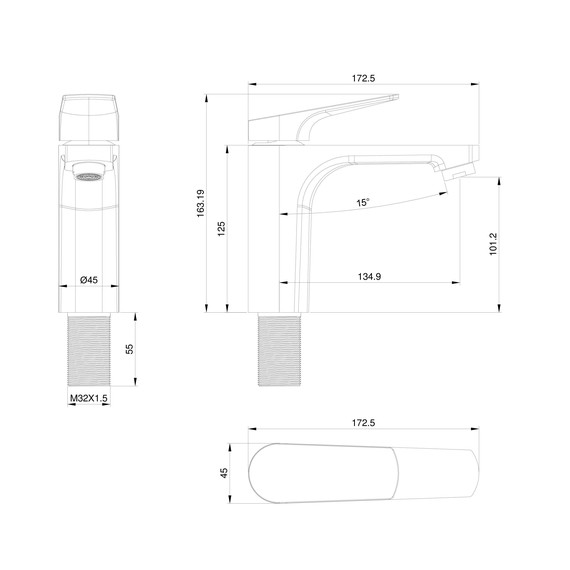 Смесители для раковины Wonzon & Woghand WW-A40492-MB, чёрный - фото 6