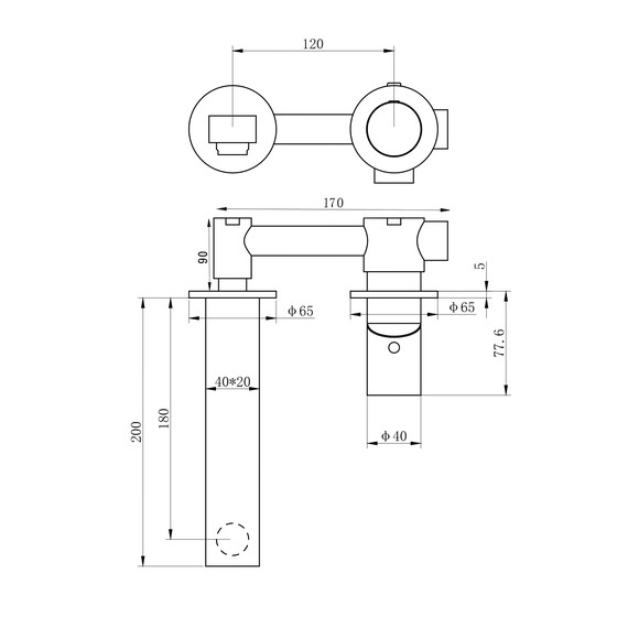 Смеситель для раковины настенный Wonzon & Woghand WW-105-BG (со скрытой частью) золото - фото 6