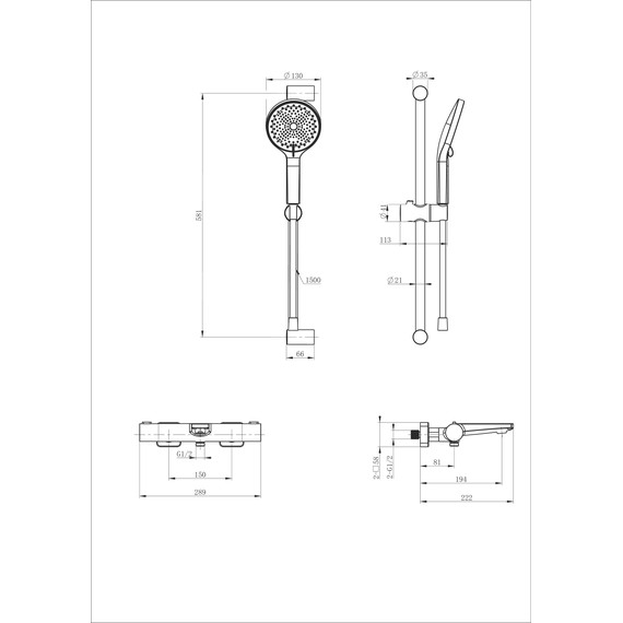 Смесители для ванны с термостатом Wonzon & Woghand WW-C2021-A-CR - фото 2