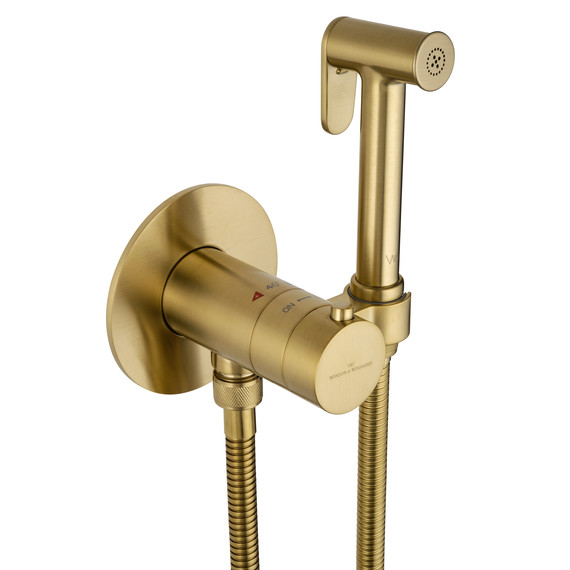 набор для гигиенического душа с термостатом Wonzon & Woghand WW-88829909-BG (со скрытой частью) золото - фото 4