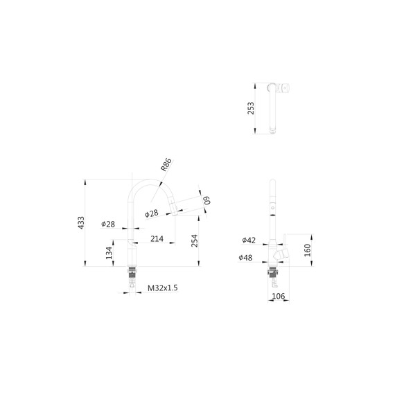 Смесители для кухни Wonzon & Woghand WW-A21252-BS, никель - фото 6