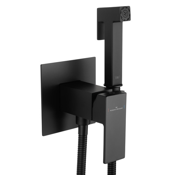 набор для гигиенического душа Wonzon & Woghand Cube WW-88829016-MB (со скрытой частью) чёрный - фото 4