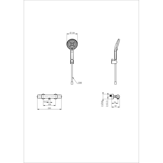Смесители для душа с термостатом Wonzon & Woghand Inn WW-B3013-A-CR - фото 2
