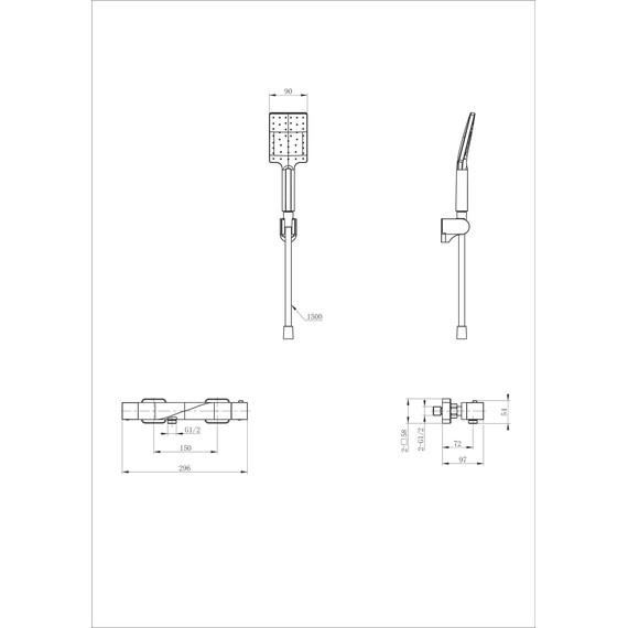 Смесители для душа с термостатом Wonzon & Woghand Twist WW-B2025-A-MW, белый - фото 2