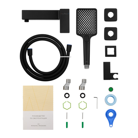 Смесители для душа Wonzon & Woghand Cube 2.0 WW-88048068-MB, чёрный - фото 5