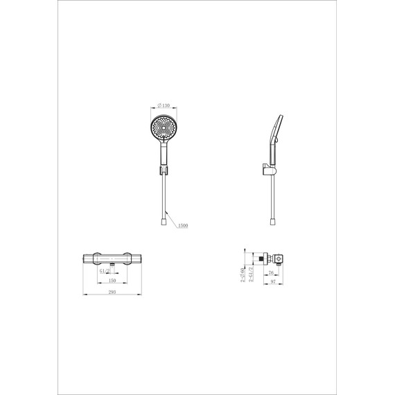 Смесители для душа с термостатом Wonzon & Woghand Stay WW-B2016-A-BG, золото - фото 2