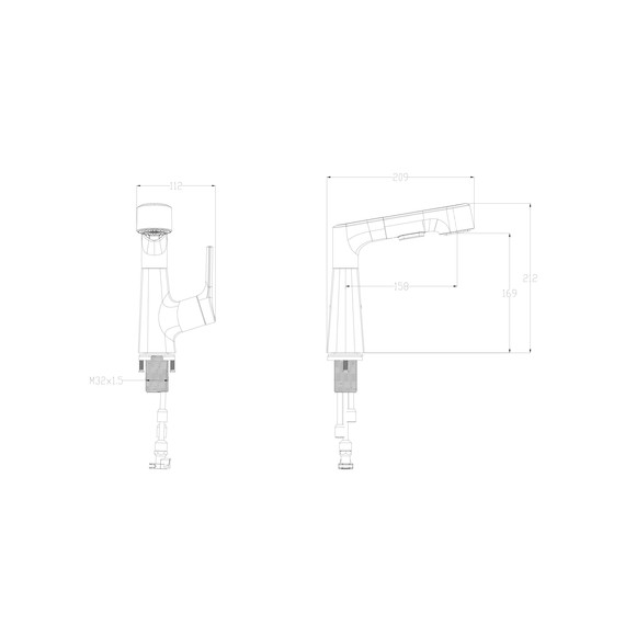 Смесители для раковины Wonzon & Woghand WW-121B108-BG, золото - фото 7