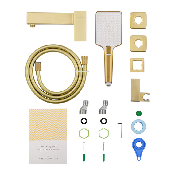 Смесители для душа Wonzon & Woghand Cube 2.0 WW-88048068-BG, золото - фото 5