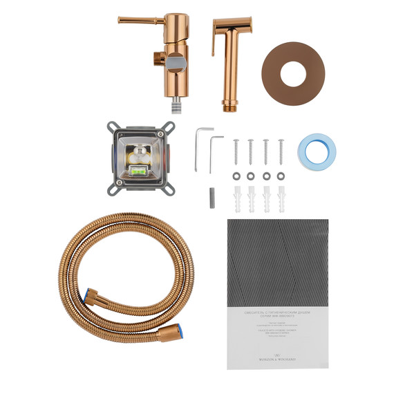 набор для гигиенического душа Wonzon & Woghand Tor WW-88829073-RG (со скрытой частью) розовое золото - фото 5