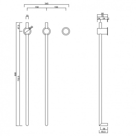 Полотенцесушитель электрический Abber Charme П2 800x345 мм AH4002 - фото 5