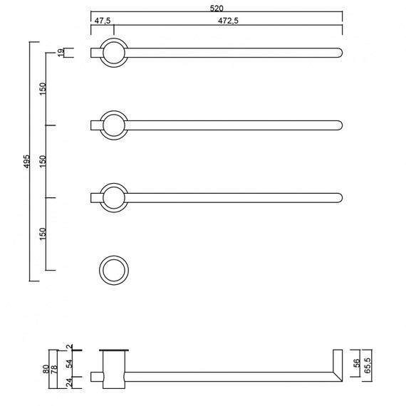 Полотенцесушитель электрический Abber Charme П3 495x520 мм AH4003MW, белый матовый - фото 4