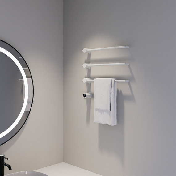 Полотенцесушитель электрический Abber Charme П3 495x520 мм AH4003MW, белый матовый - фото 2