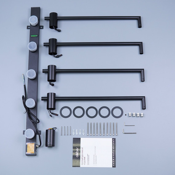 Полотенцесушитель электрический Abber Charme П4 645x520 мм AH4004MB, чёрный матовый - фото 3