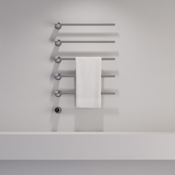 Полотенцесушитель электрический Abber Charme П5 795x520 мм AH4005BST, сталь брашированная - фото 2