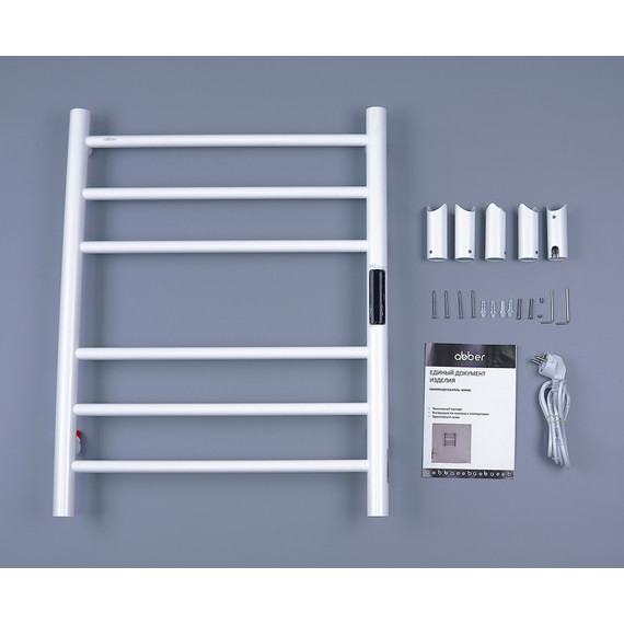 Полотенцесушитель электрический Abber Standard П6 630x500 мм AH4606MW, белый матовый - фото 5