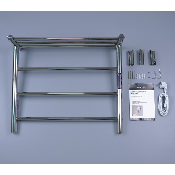 Полотенцесушитель электрический Abber Standard с полкой П6 500х600 мм AH4614 - фото 6