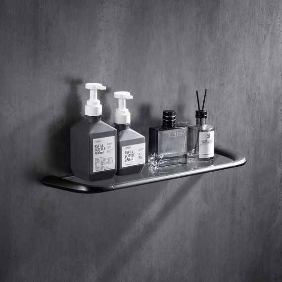 Стеклянная полка Abber Nord AA1555NG 50 см, цвет никель - фото 2