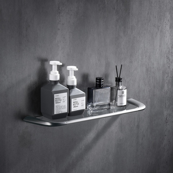 Стеклянная полка Abber Nord AA1555SP 50 см, цвет сатин - фото 2