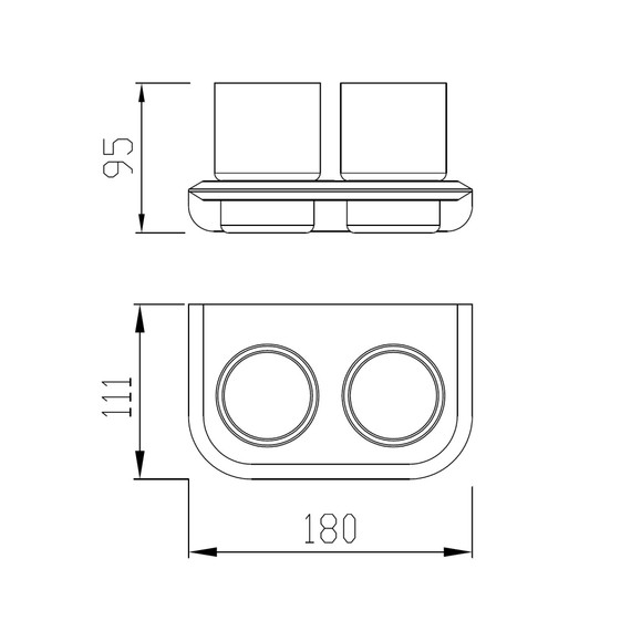 Стакан двойной для зубных щеток Abber Nord AA1557 - фото 3