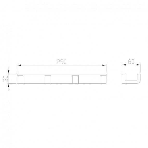 Набор крючков Abber Westen AA1751B, цвет чёрный матовый - фото 2