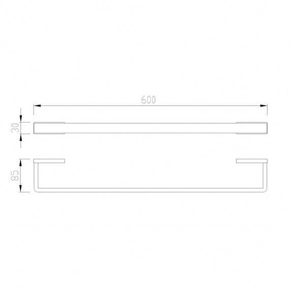 Держатель для полотенец Abber Westen AA1754B, цвет чёрный матовый - фото 3