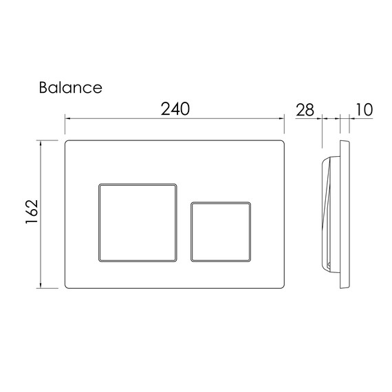 Кнопка смыва Ceramicanova Balance Square CN12-002BG, брашированное золото - фото 3