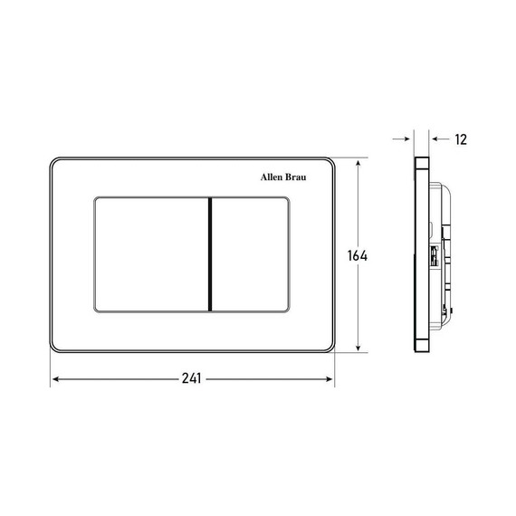 Кнопка смыва Allen Brau Infinity 9.20006.GR, графит - фото 2