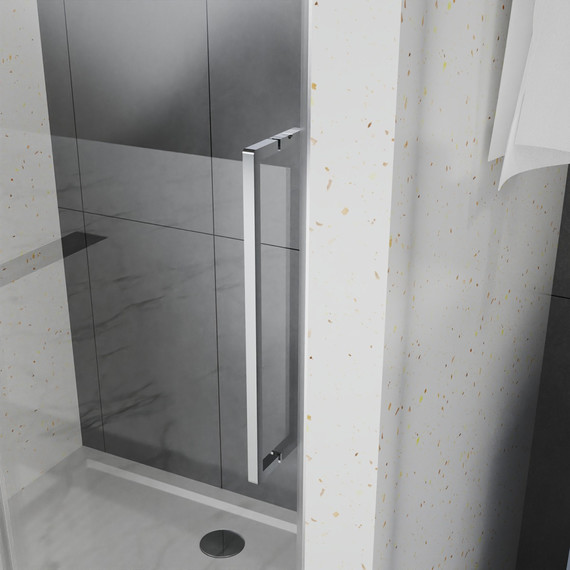 Душевая дверь Azario SHANGHAI 110 см AZ-Y43-110-MB-CL, чёрный матовый/прозрачное - фото 5