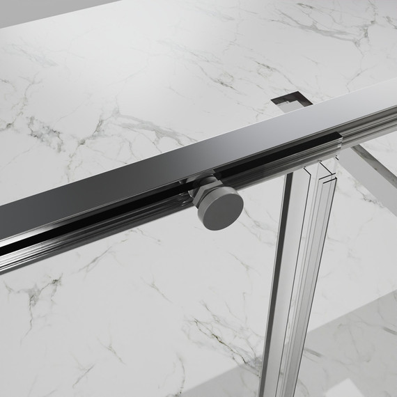 Душевая дверь Azario SHANGHAI 110 см AZ-Y43-110-MB-CL, чёрный матовый/прозрачное - фото 6