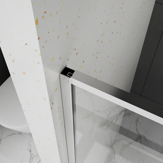 Душевая дверь Azario SHANGHAI 140 см AZ-Y43-140-MB-CL, чёрный матовый/прозрачное - фото 3