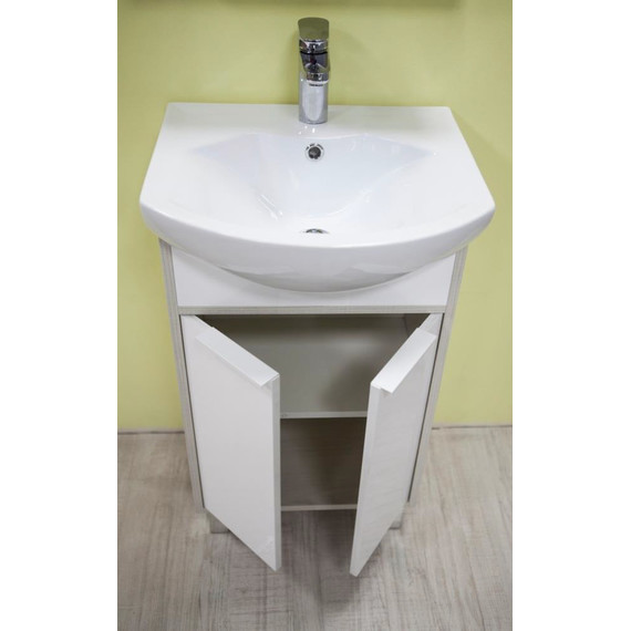 Тумба напольная с раковиной Акватон Рико 50 см 1A2124K1RIB90, белый/ясень - фото 5