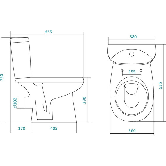 Унитаз-компакт Santek Анимо 1.WH30.2.132 с крышкой дюропласт - фото 2