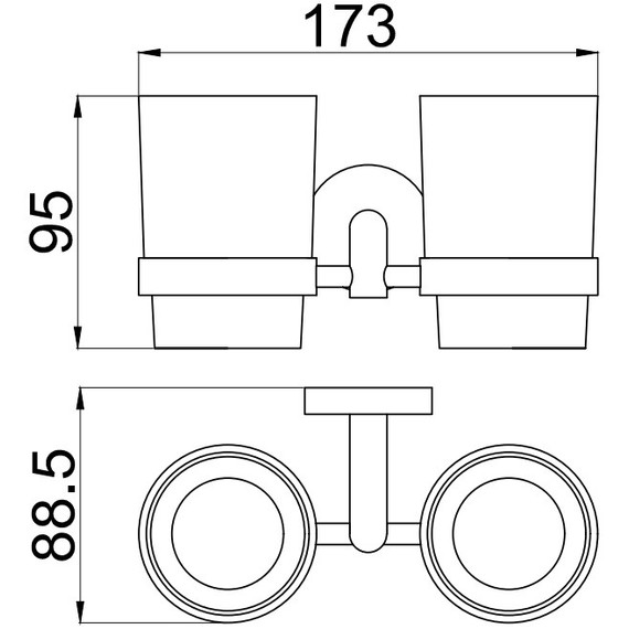 Стакан двойной Allen Brau Priority 6.31003-BN, цвет белый/никель браш - фото 2