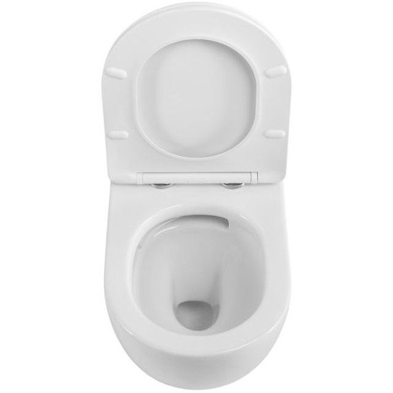 Унитаз подвесной безободковый Cezares Stylus-Tor 2.0 CZR-546-TH-TOR/SC с тонкой крышкой микролифт (система смыва Торнадо) - фото 3