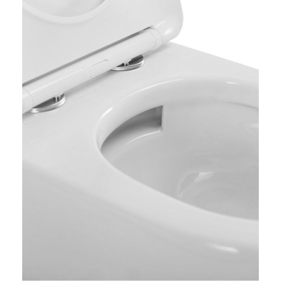 Унитаз подвесной безободковый Cezares Stylus-Tor 2.0 CZR-546-TH-TOR/SC с тонкой крышкой микролифт (система смыва Торнадо) - фото 7