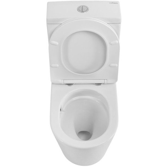 Унитаз-компакт безободковый Cezares Liner-Tor CZR-6726-CP-TOR/SC с тонкой крышкой микролифт (система смыва Торнадо) - фото 5