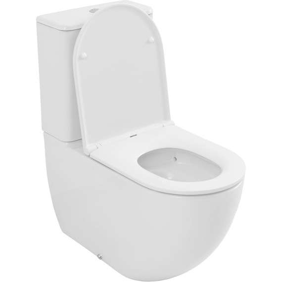 Унитаз-компакт безободковый Allen Brau Priority Tornado 4.31006.20 с тонкой крышкой микролифт (система смыва Торнадо) - фото 3