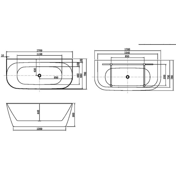 Ванна пристенная Allen Brau Priority 3 170x78 2.31003.21 - фото 27
