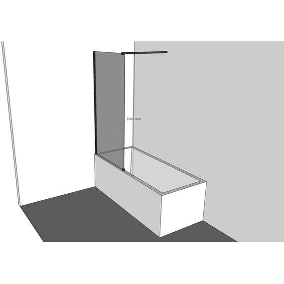 Шторка для ванны Allen Brau Infinity 3 80х160 см 3.21061.BA (стекло 8 мм) серебро брашированное/прозрачное - фото 4