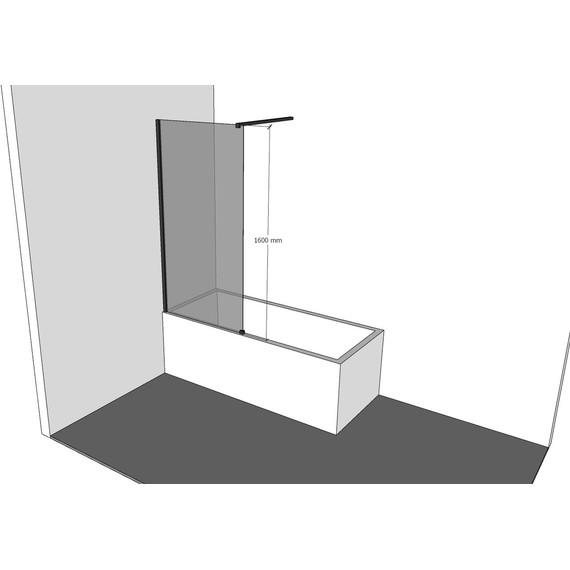 Шторка для ванны Allen Brau Infinity 3 80х160 см 3.21062.BA.T (стекло 8 мм) серебро брашированное/тонированное - фото 3